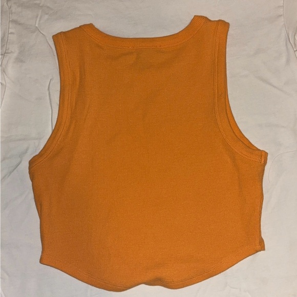 (M) Forever 21 Ribbed Orange Crop Top - Picture 3 of 4